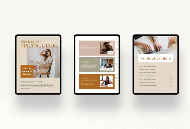Services and Pricing Guide for Service Providers Canva Template