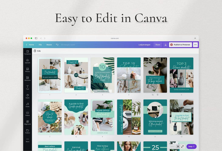 Product Based Pinterest Template
