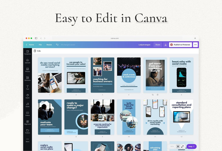 Service Based Pinterest Template
