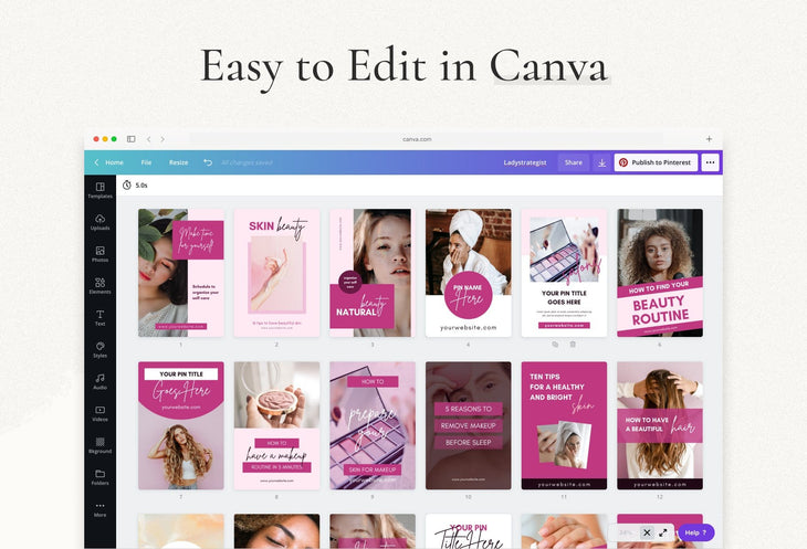 Beauty Pinterest Template