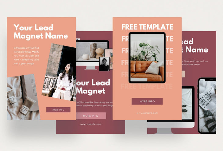 Lead Magnets Promotion Pinterest Template