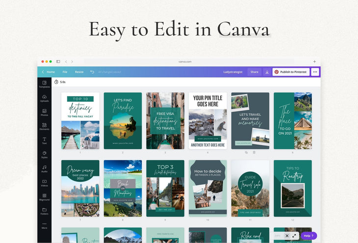 Travel Pinterest Template