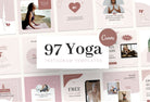 97 Yoga Social Media Canva Templates Bundle Rose
