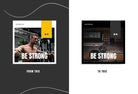 97 Done-for-You Black and Yellow Fitness Instagram Posts Canva Templates