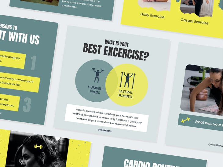 97 Done-for-You Template Fitness Canva Bundle