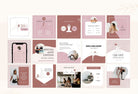 97 Yoga Social Media Canva Templates Bundle Rose