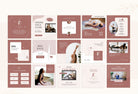 97 Yoga Social Media Canva Templates Bundle Rose