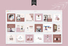 97 Yoga Social Media Canva Templates Bundle Rose