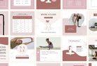 97 Yoga Social Media Canva Templates Bundle Rose
