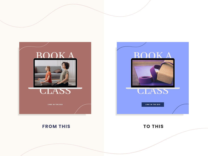 97 Yoga Social Media Canva Templates Bundle Rose