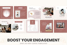 97 Yoga Social Media Canva Templates Bundle Rose