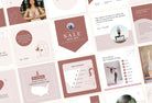 97 Yoga Social Media Canva Templates Bundle Rose