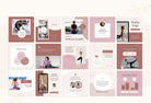 97 Yoga Social Media Canva Templates Bundle Rose
