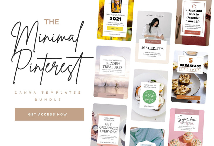 70 Minimalist Pinterest Templates for Canva