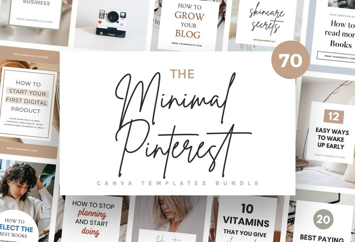 70 Minimalist Pinterest Templates for Canva