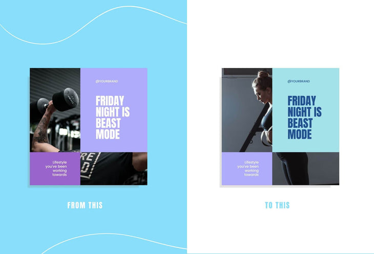 97 Done-for-You Trend Fitness Instagram Posts Canva Templates