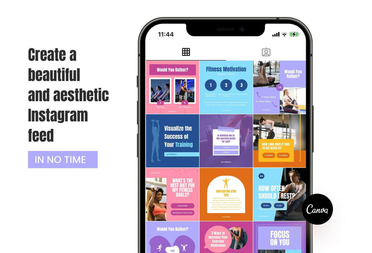 97 Done-for-You Trend Fitness Instagram Posts Canva Templates