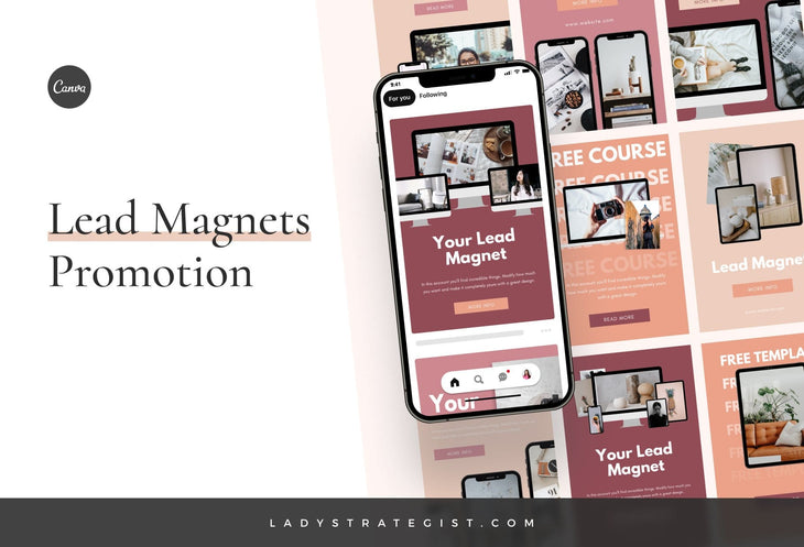 Lead Magnets Promotion Pinterest Template