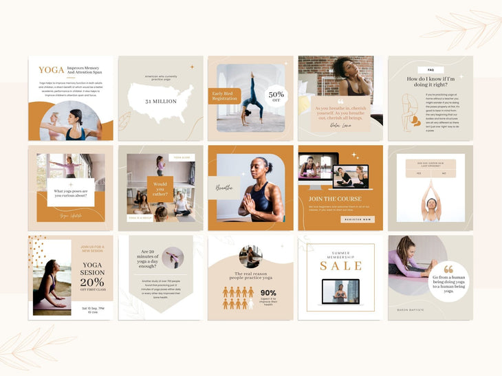 Yoga Canva Templates Bundle