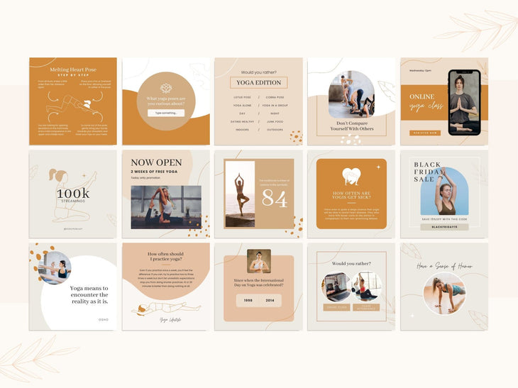 Yoga Canva Templates Bundle