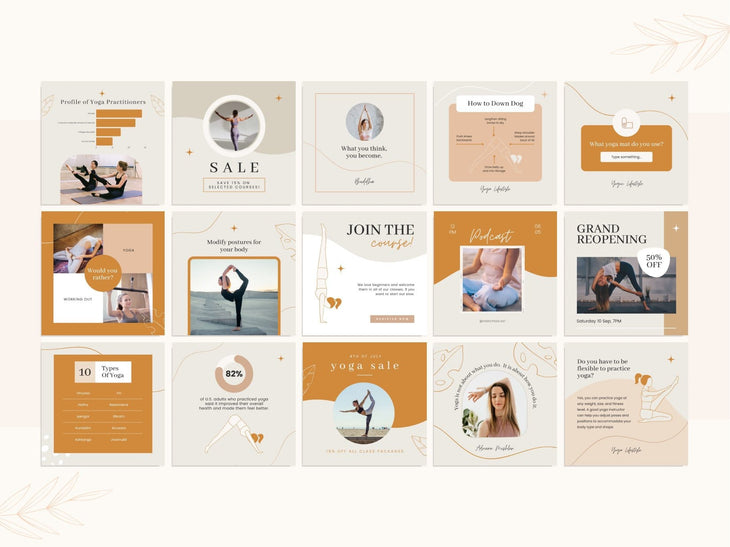 Yoga Canva Templates Bundle