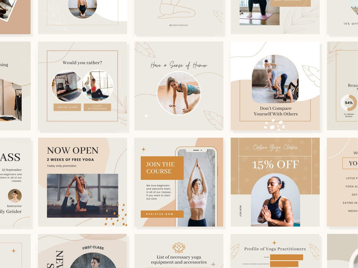 Yoga Canva Templates Bundle