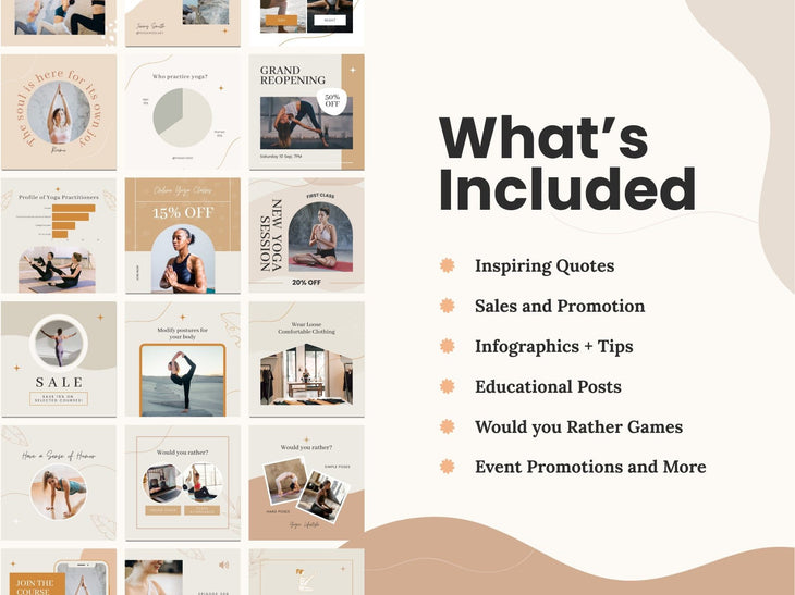 Yoga Canva Templates Bundle