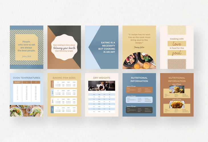 Food & Recipe Workbook Creator