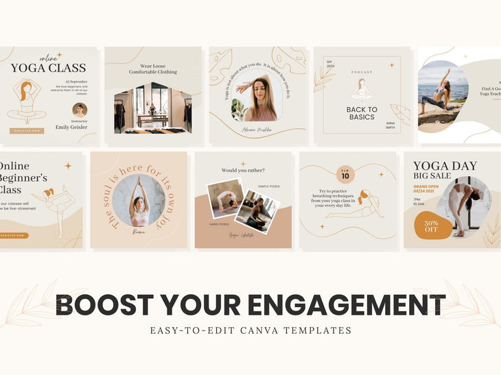 Yoga Canva Templates Bundle