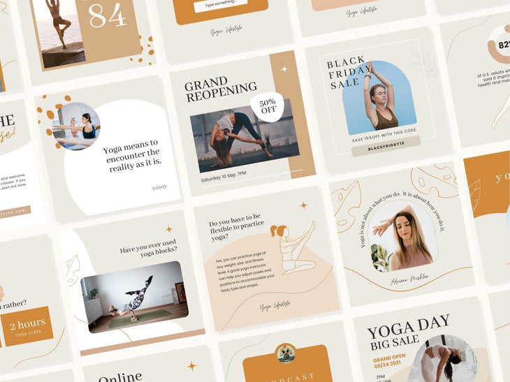 Yoga Canva Templates Bundle