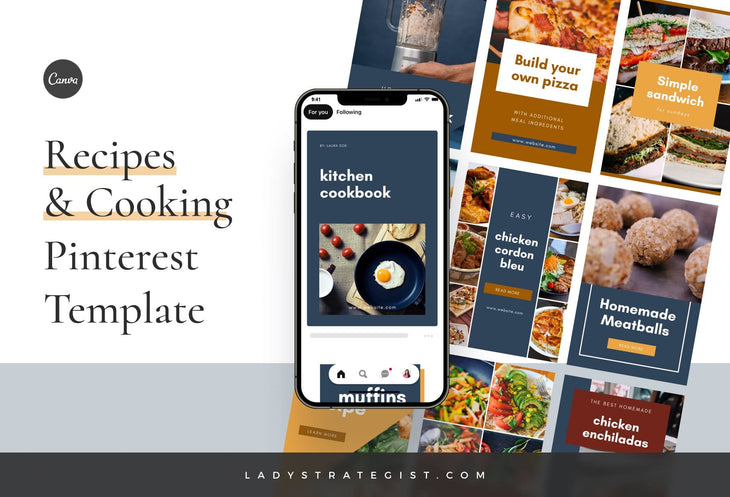 Recipes and Cooking Pinterest Template