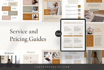 Services and Pricing Guide for Service Providers Canva Template