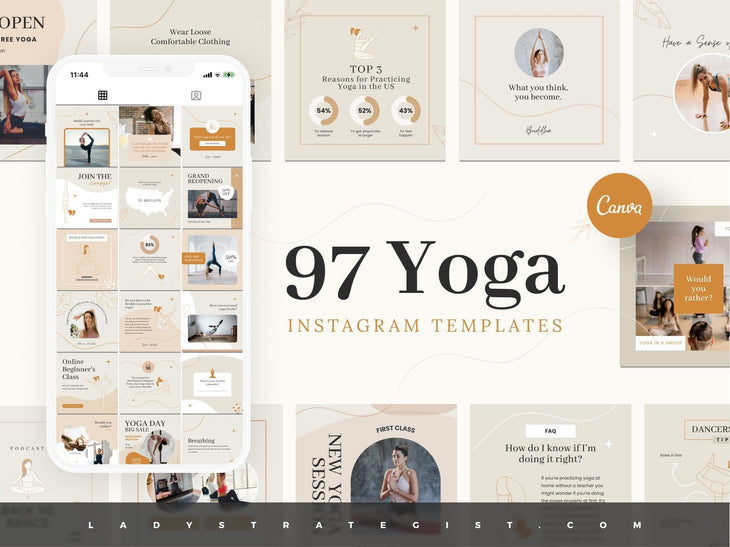 Yoga Canva Templates Bundle