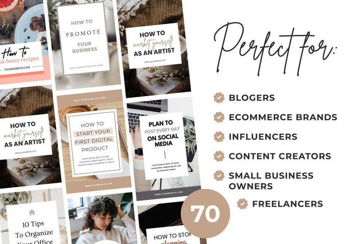 70 Minimalist Pinterest Templates for Canva